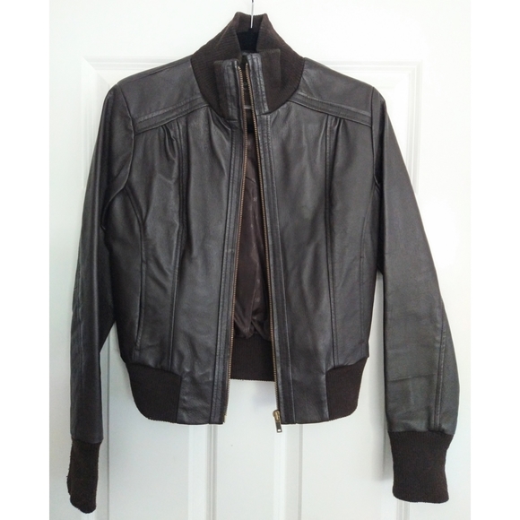 Tex by Max Azria Jackets & Blazers - Leather Bomber Jacket